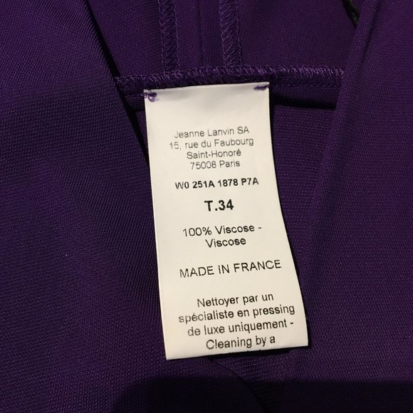 Vibrant violet Lanvin dress, FR34 (flexible), NWT - Picture 10 of 12